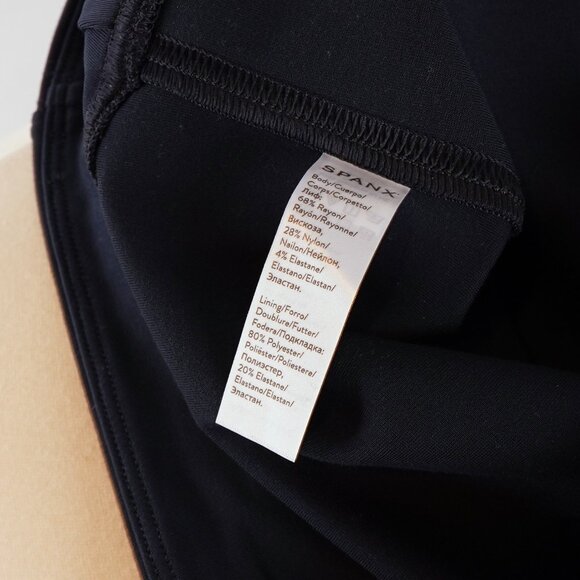 Spanx Ponte Ankle Length Slit Hem Leggings Navy - Large Petite - Picture 5 of 8